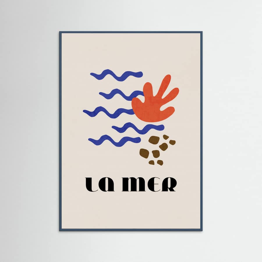 La Mer Abstract Ocean Poster No. 02 – plakat og kunsttryk