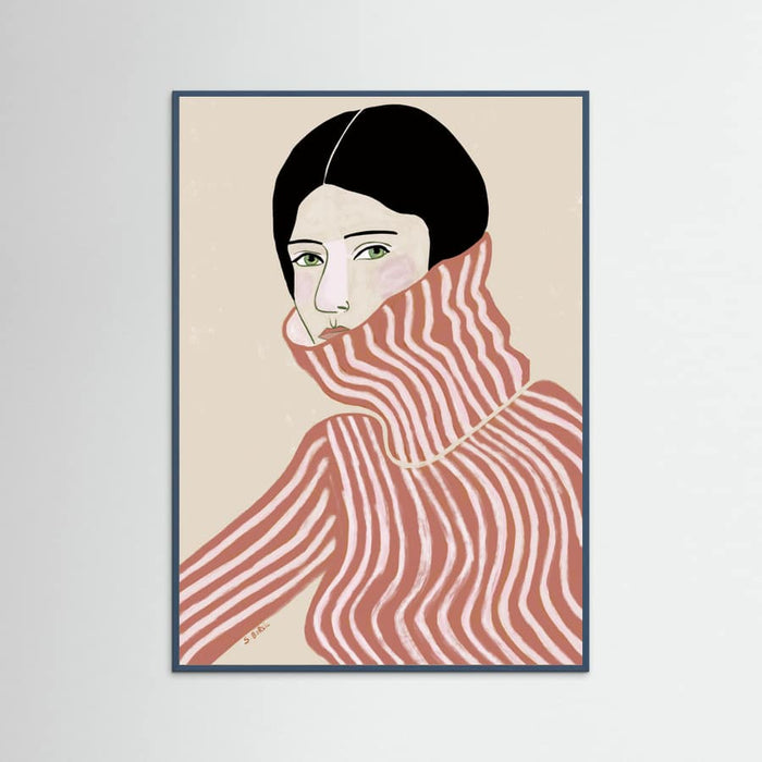 Lady in jumper Poster – poster and art print