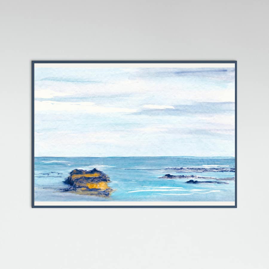 Landscape Orange Rock Beach 24x36 Poster – plakat og kunsttryk