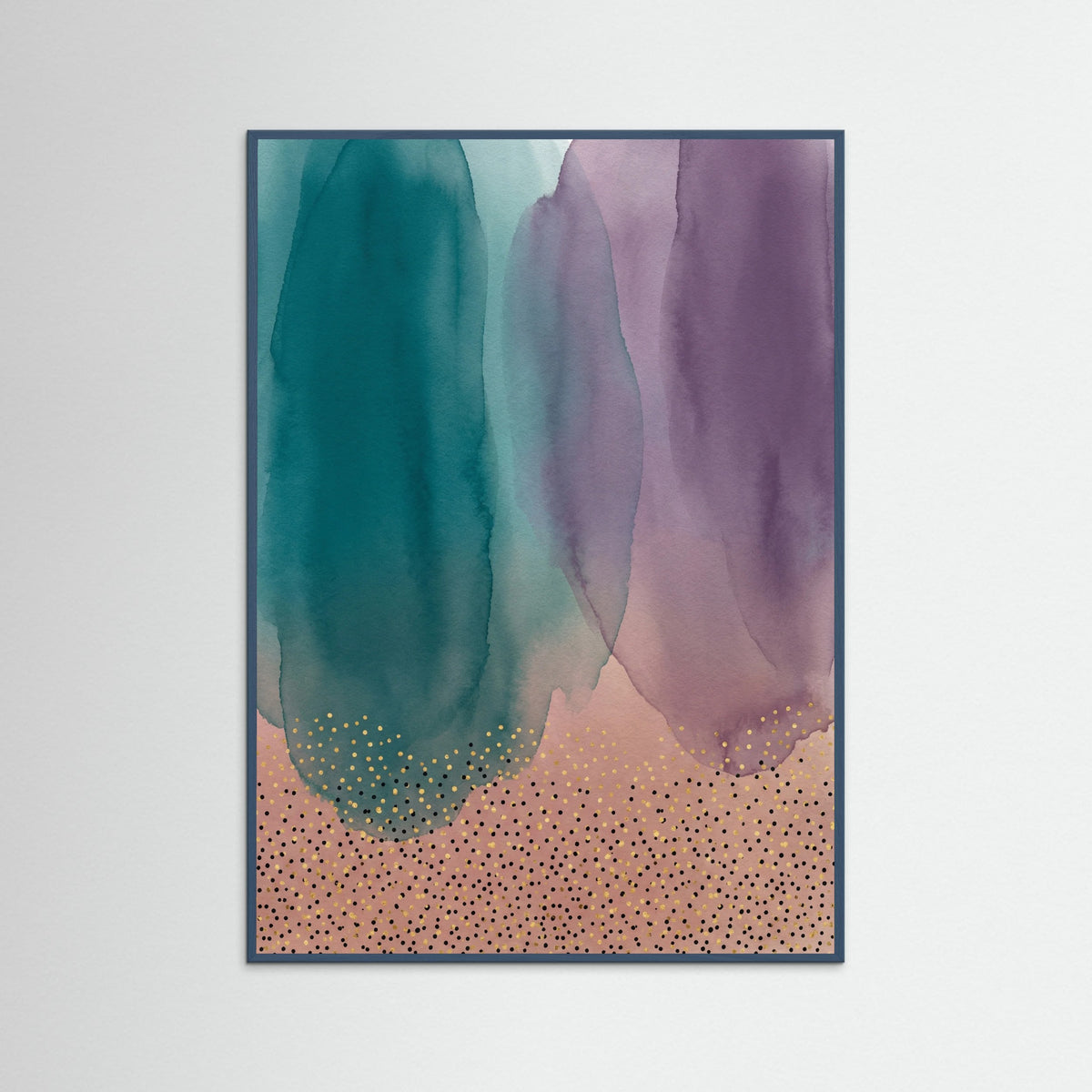Teal Wood Layered Abstract