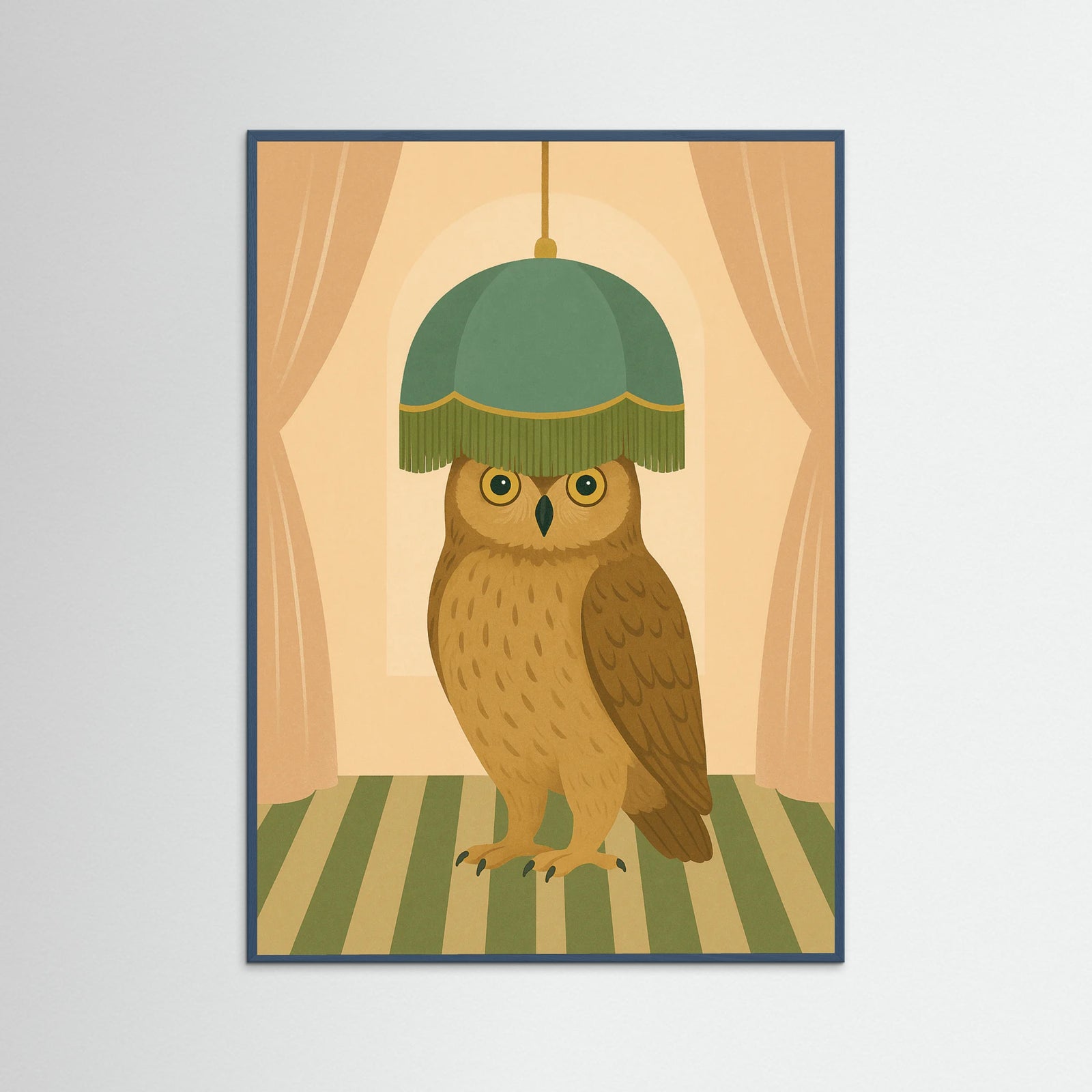 Teal Wood Leopard Lampshades