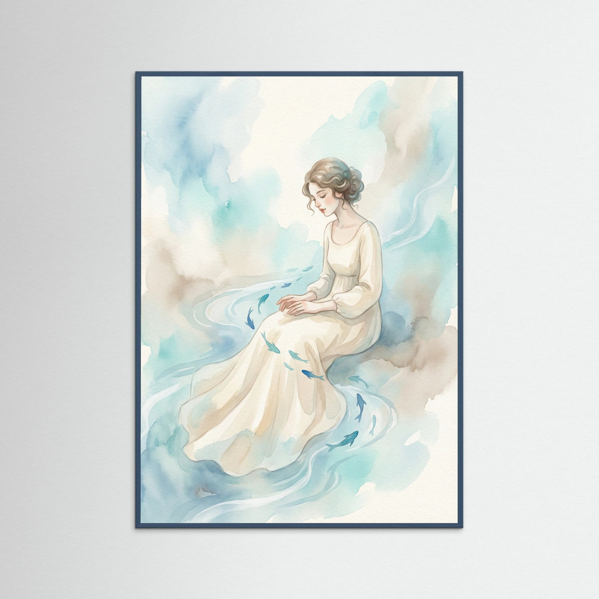 Teal Wood Libra Contemplation