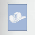Light Blue Cowboy Hat Poster – plakat og kunsttryk