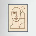 Teal Wood Line Portrait
