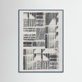Teal Wood Linear Echoes 1 Poster
