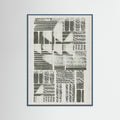 Teal Wood Linear Echoes 2 Poster