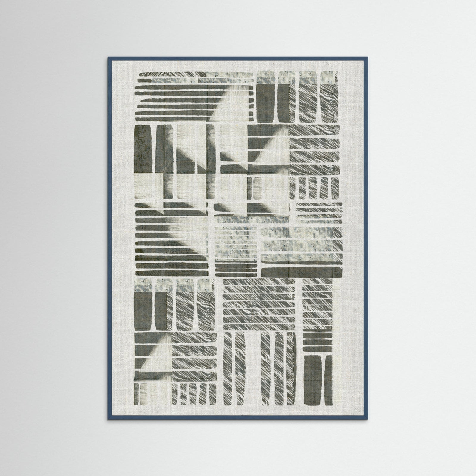 Teal Wood Linear Echoes 2 Poster