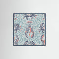 Lobster and crab coastal nostalgia mint pattern Poster – poster and art print