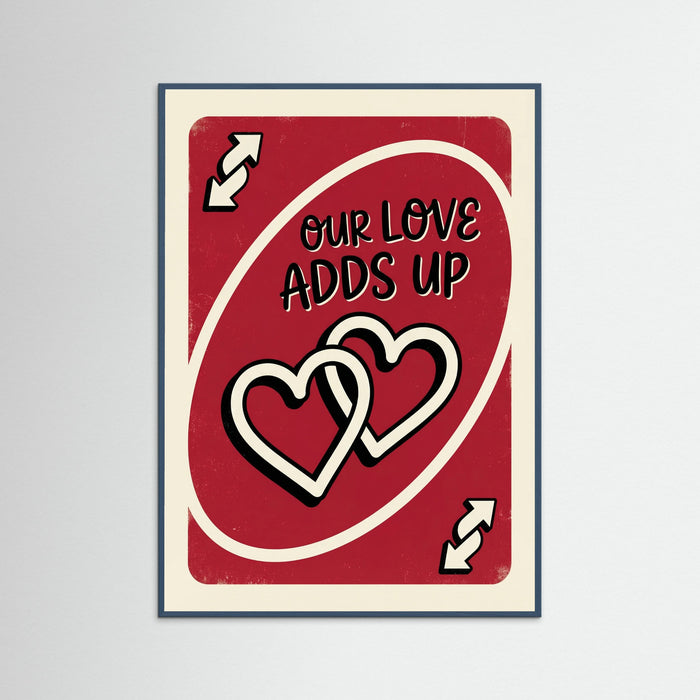 Teal Wood Love Reverse Card