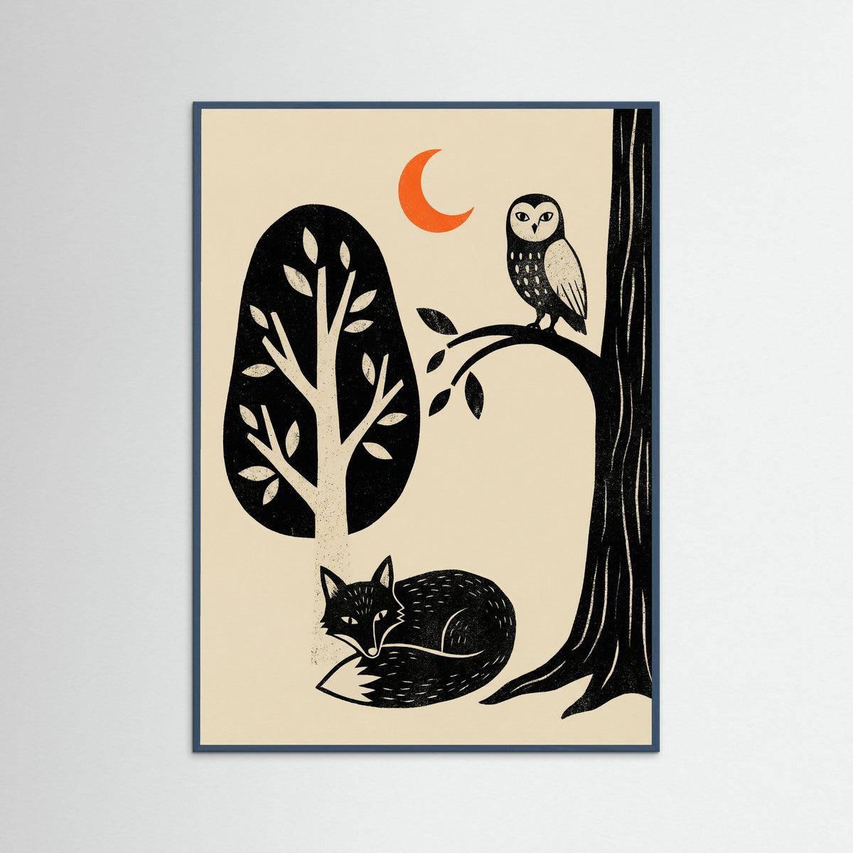 Teal Wood Lunar Embrace