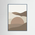 Teal Wood Lunar Phases Abstract