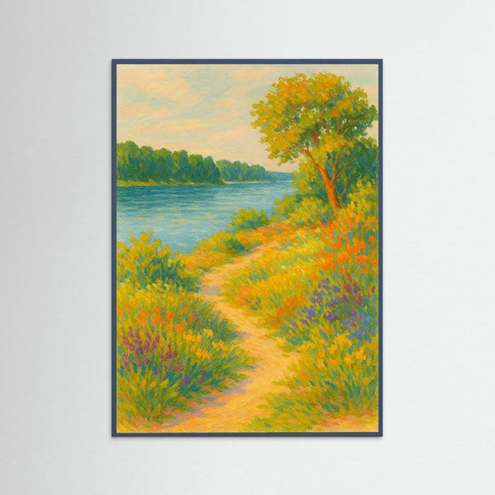 Teal Wood Lush Pastoral Vista