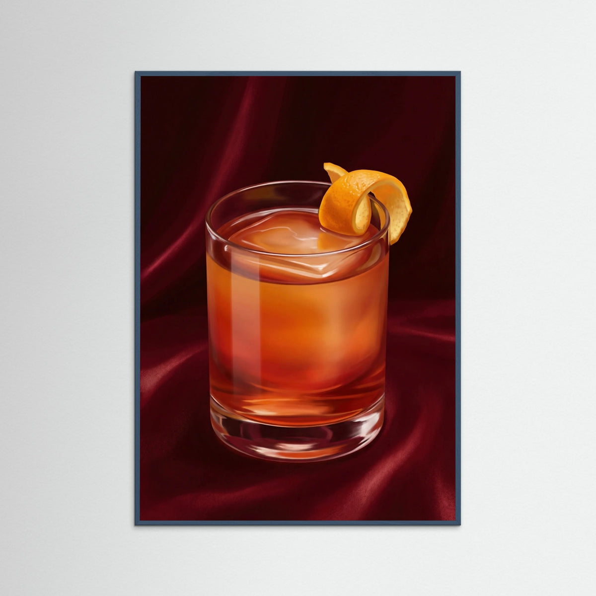 Teal Wood Manhattan Cocktail