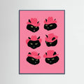 Teal Wood Marcy the Cowgirl Cat Poster