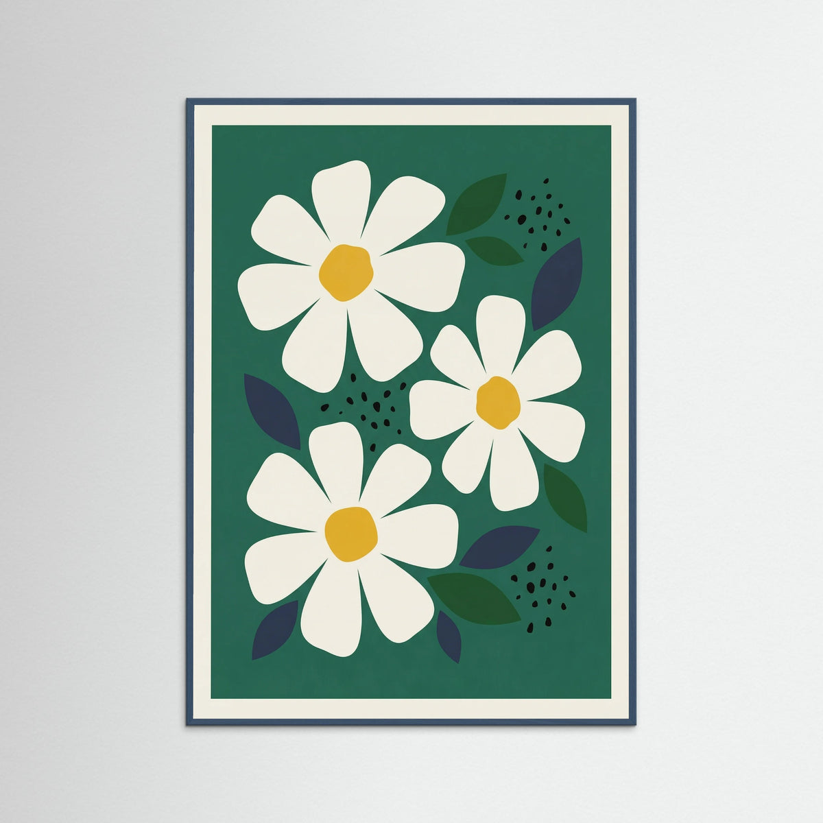 Teal Wood Market Daisy Charm