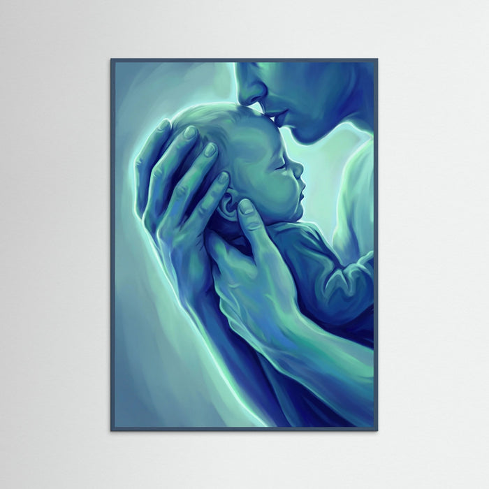 Teal Wood Maternal Embrace