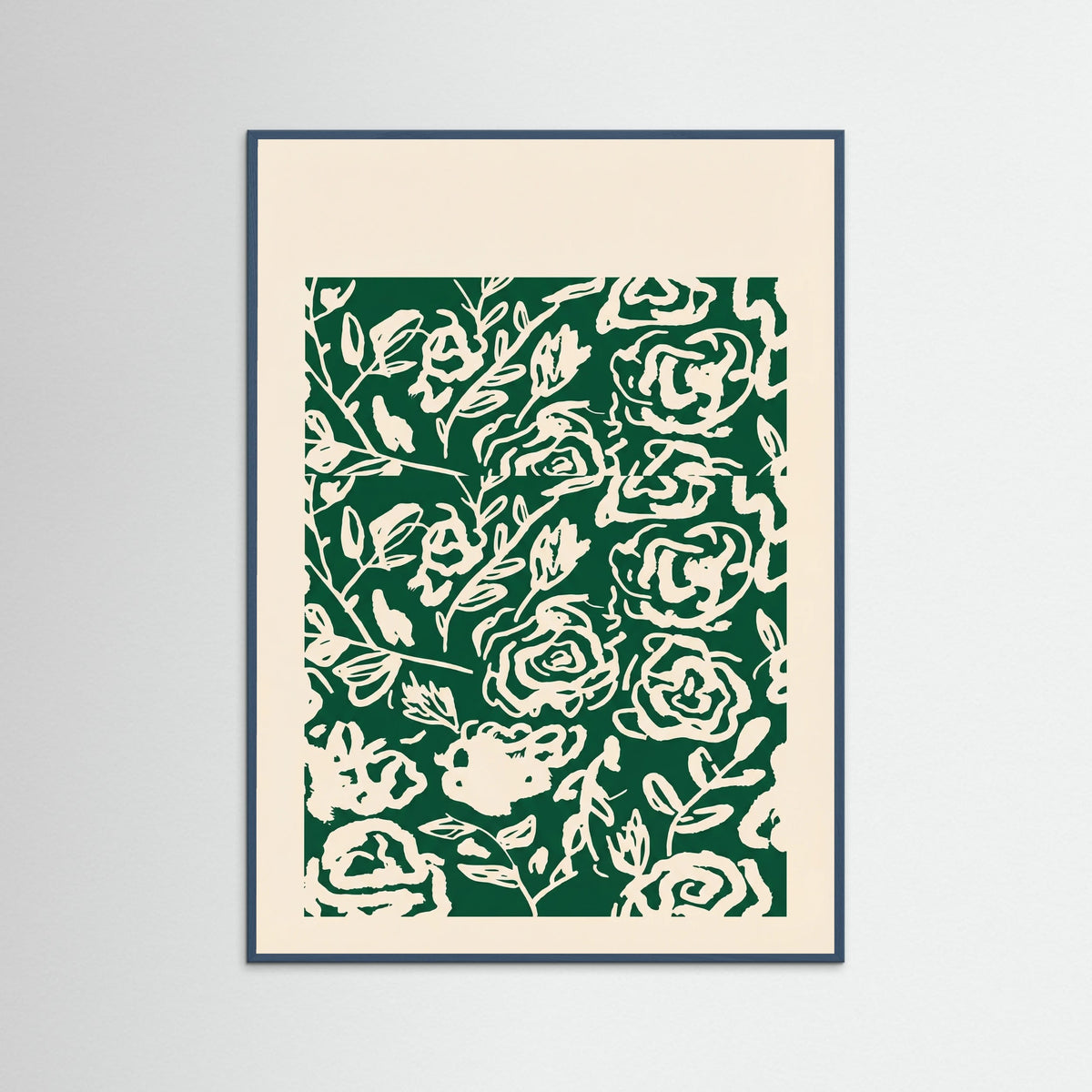 Teal Wood Matisse Floral Exhibit