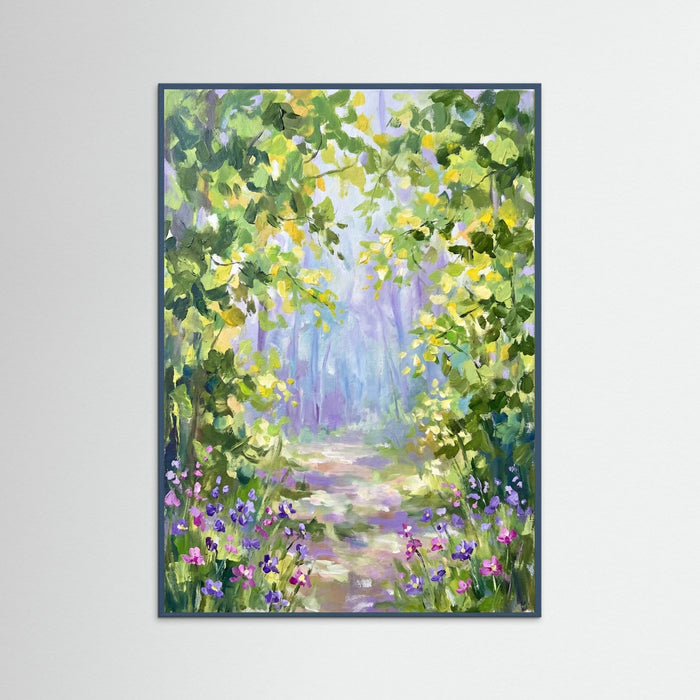 Teal Wood Meadow Whisper Blooms