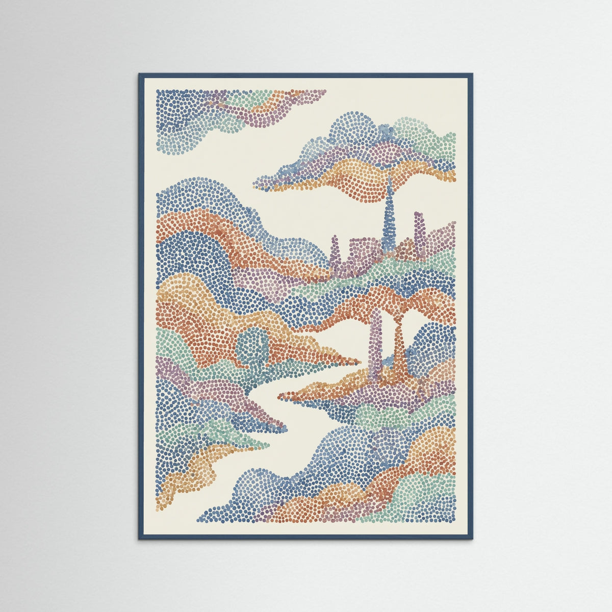 Teal Wood Meditative Abstraction