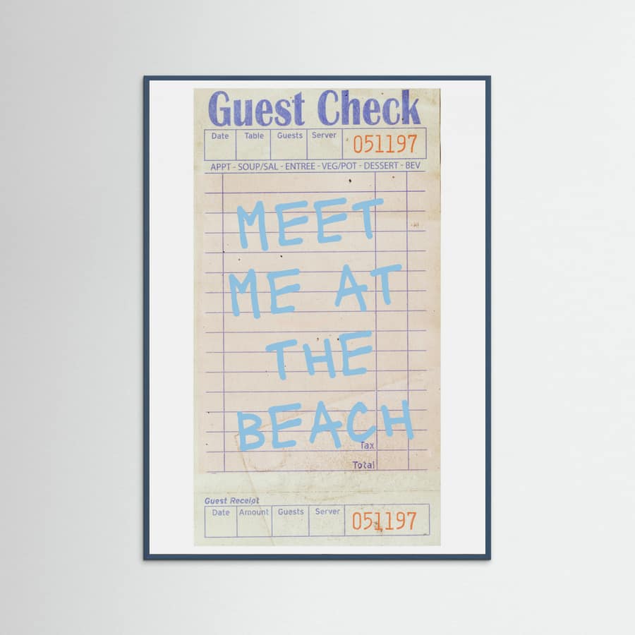Plakat Meet Me At the Beach   Blue – plakat i druk artystyczny