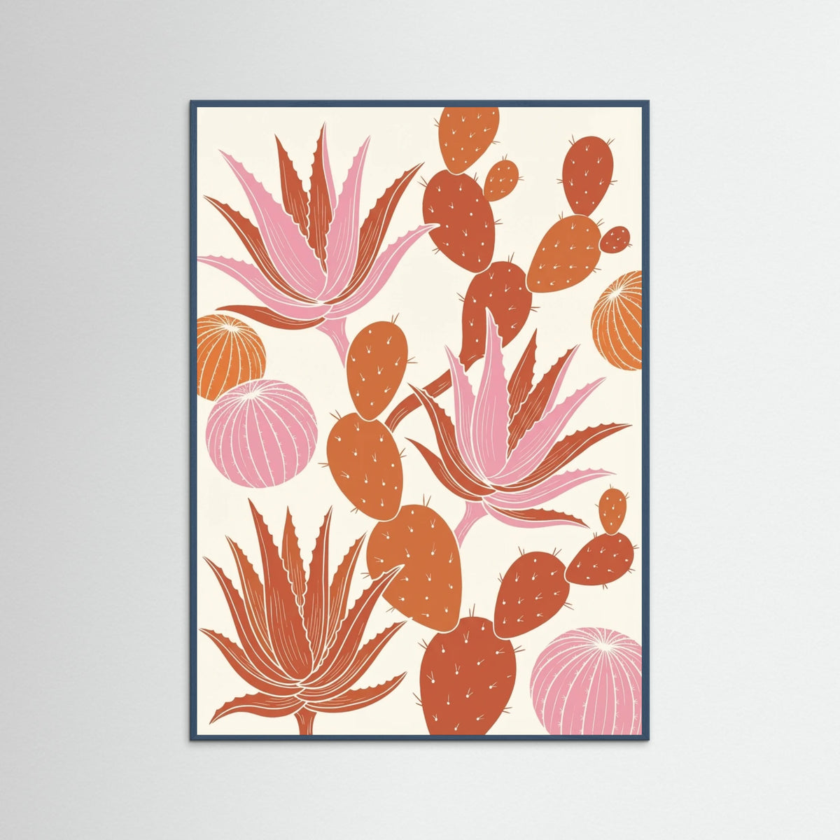 Teal Wood Mid Century Bloom