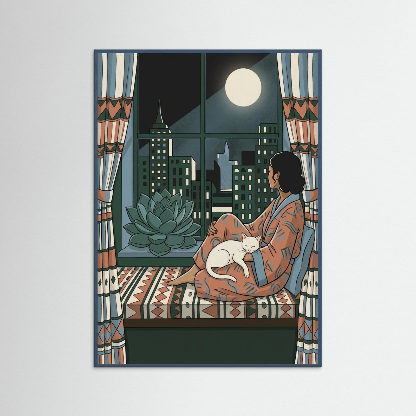 Teal Wood Midnight Repose