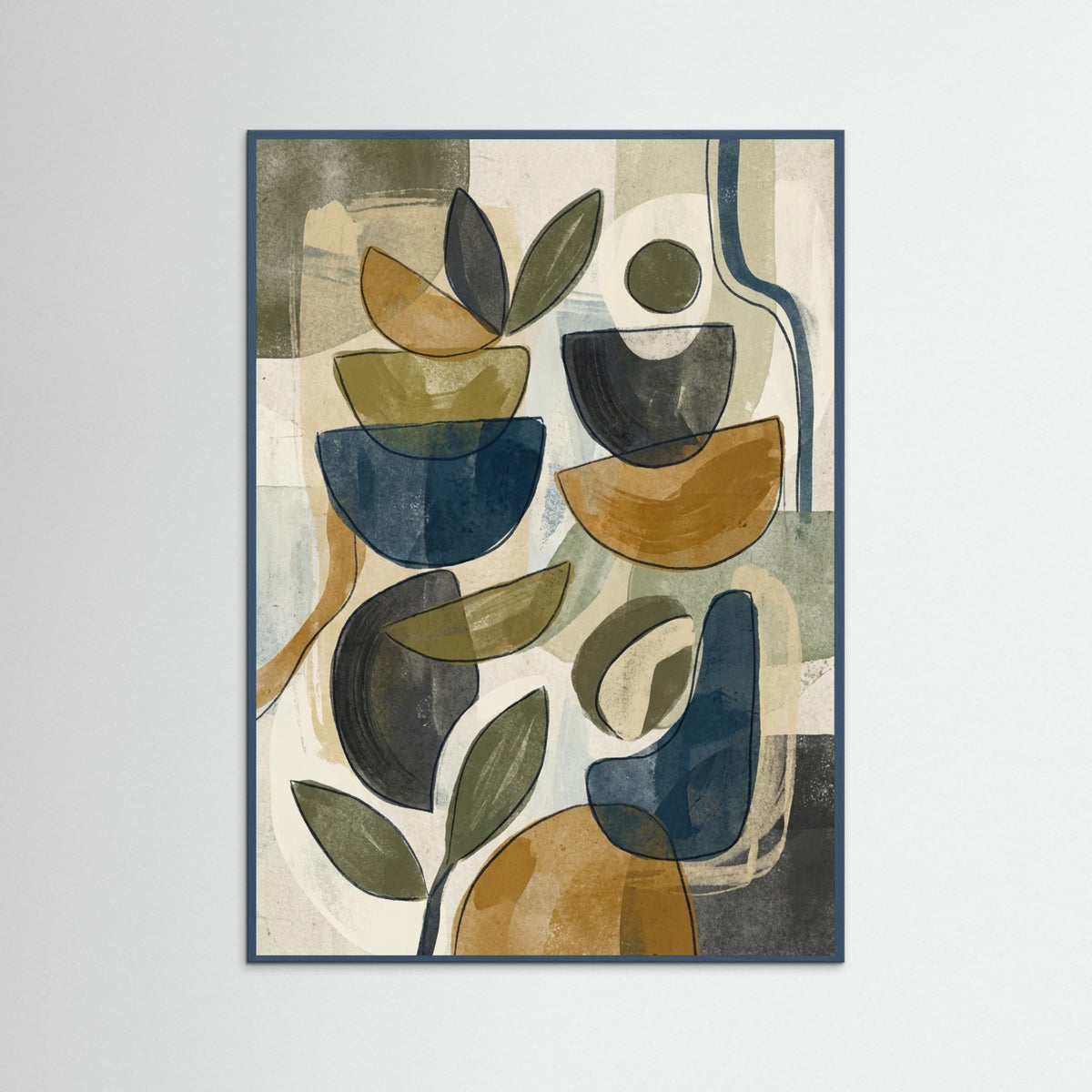 Teal Wood Mikado Abstraction