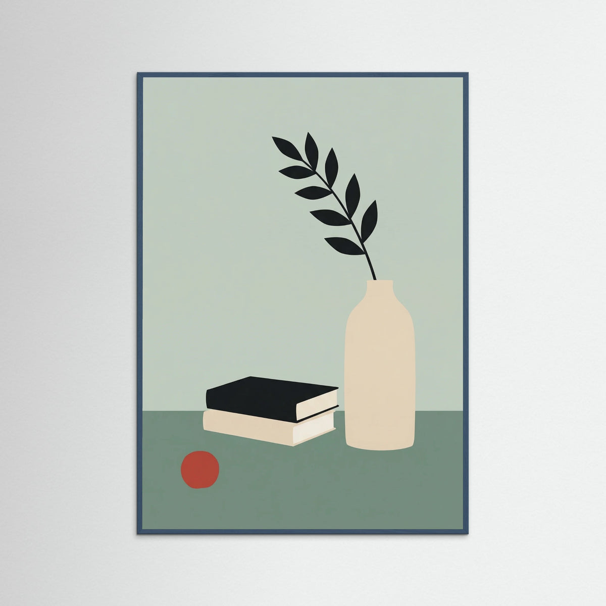 Teal Wood Minimal Still Life