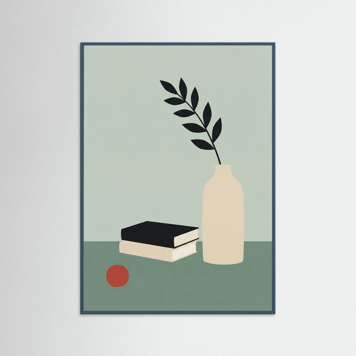 Teal Wood Minimal Still Life