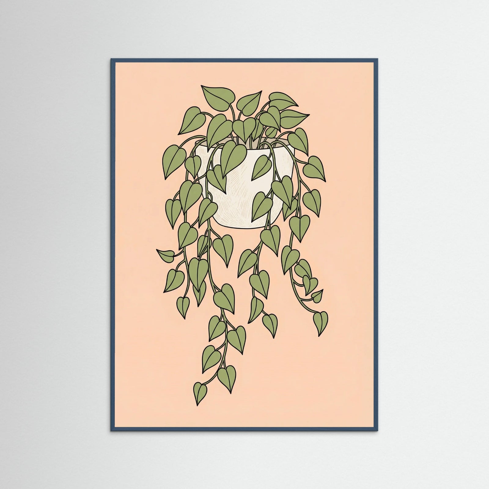 Teal Wood Minimalist Botanica