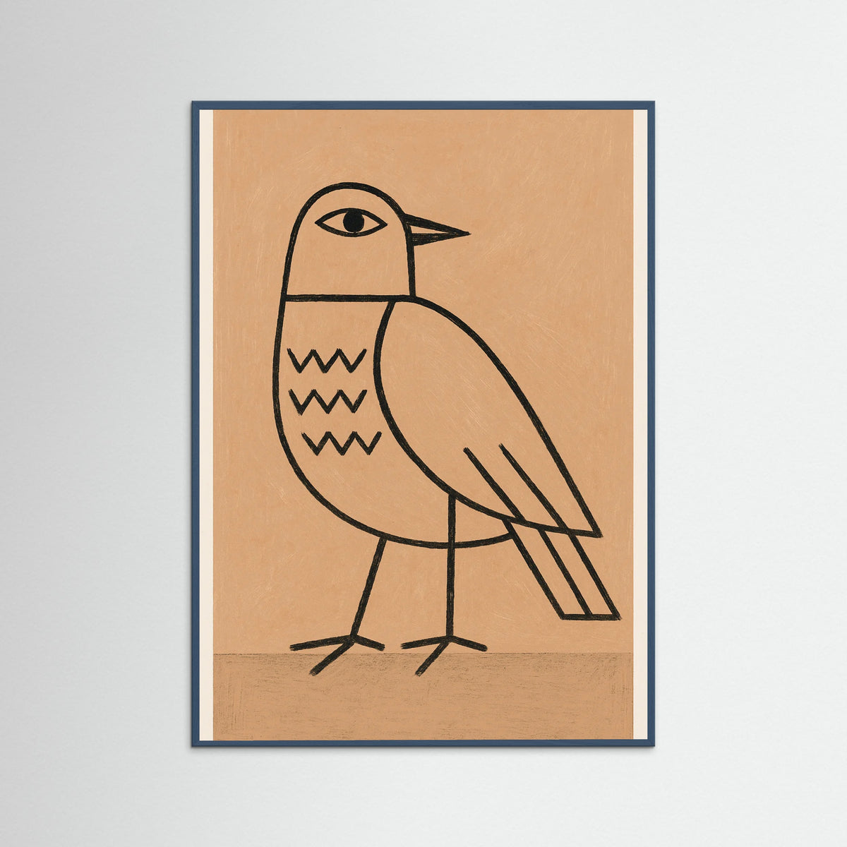 Teal Wood Minimalist Figure