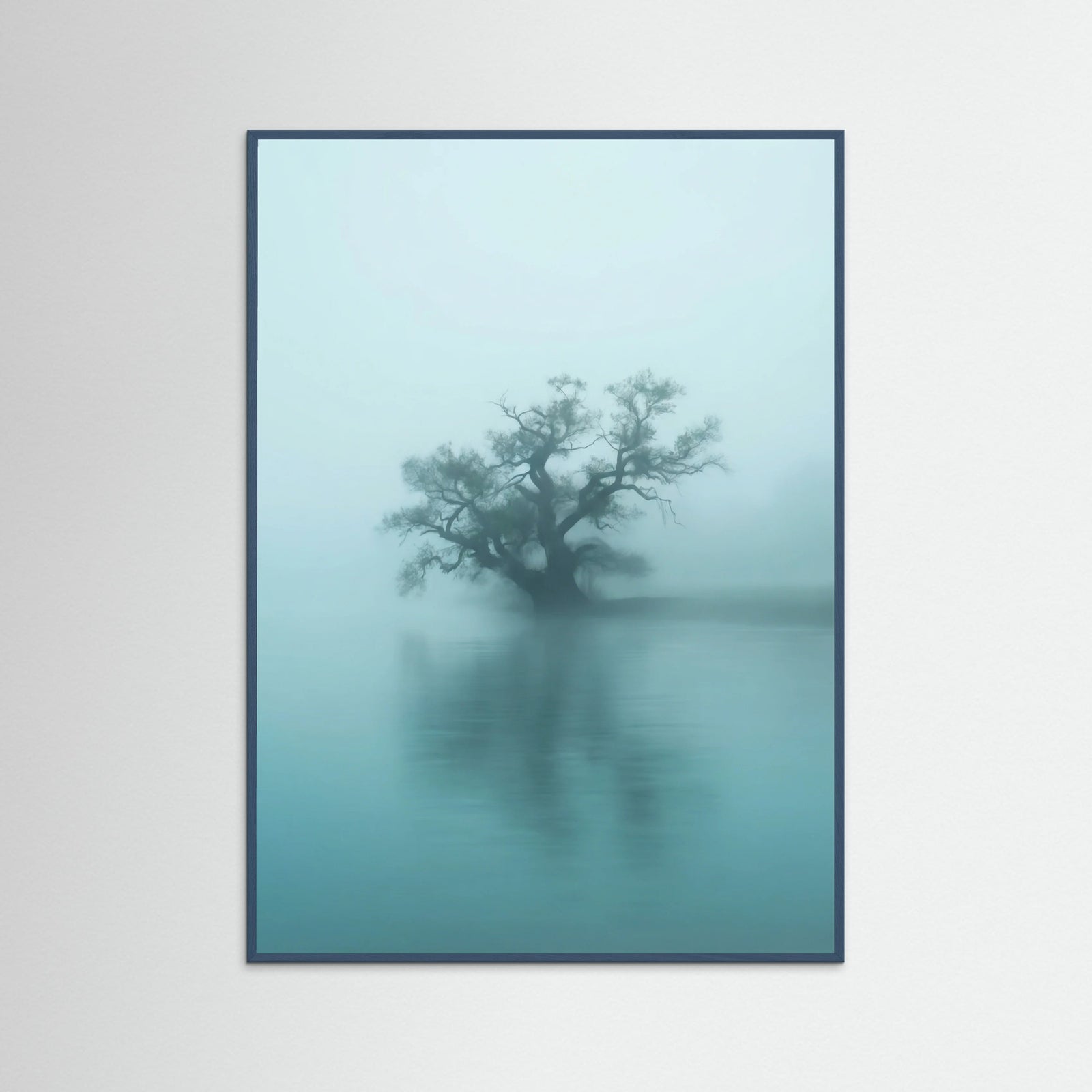 Teal Wood Misty Horizon