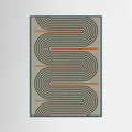 Teal Wood Modern Contemporary Balance No.1 Poster