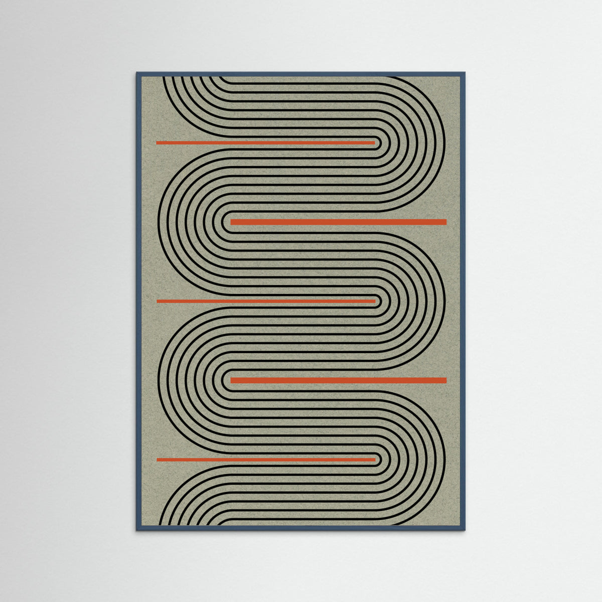 Teal Wood Modern Contemporary Balance No.1 Poster