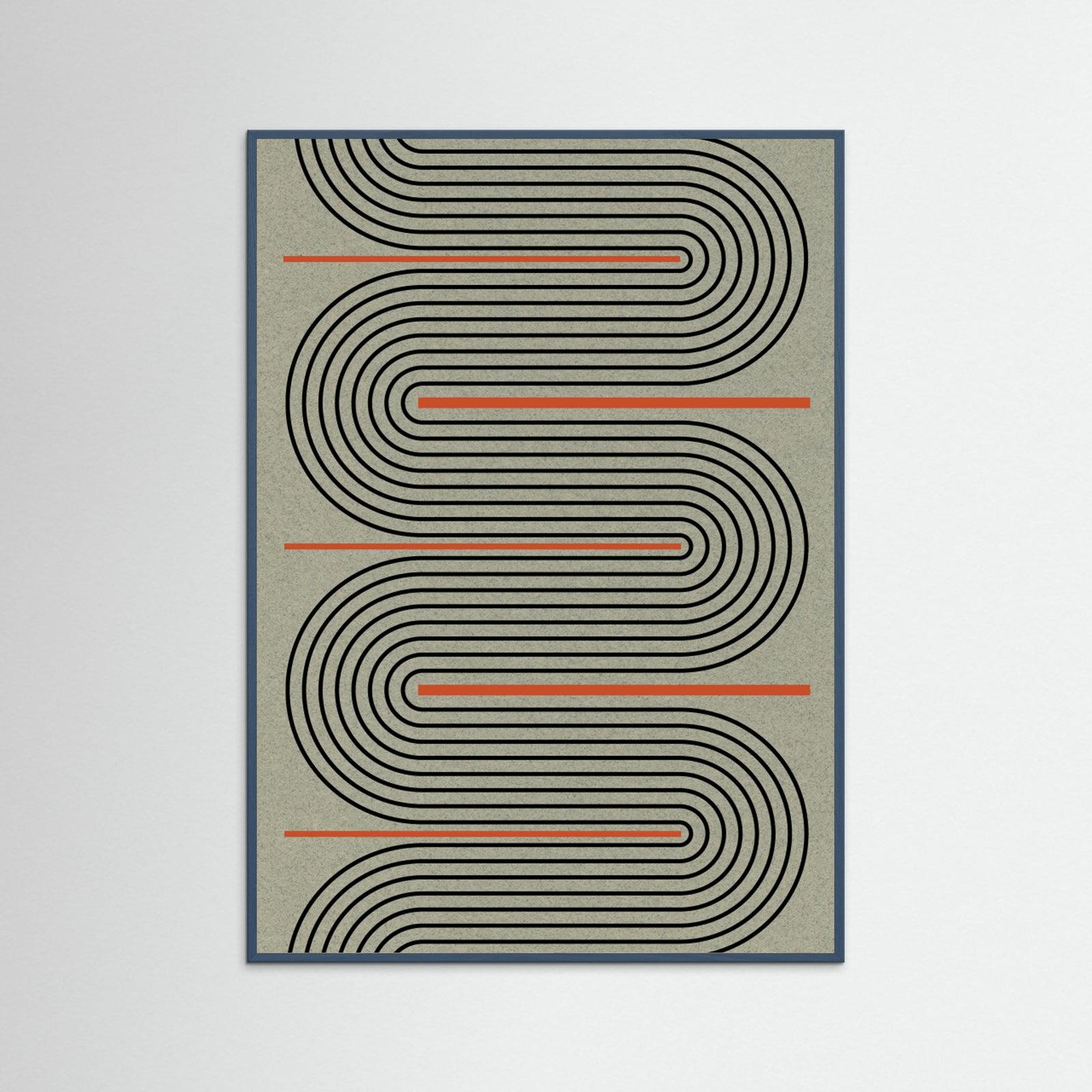 Teal Wood Modern Contemporary Balance No.1 Poster