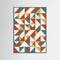 Teal Wood Modular Abstraction