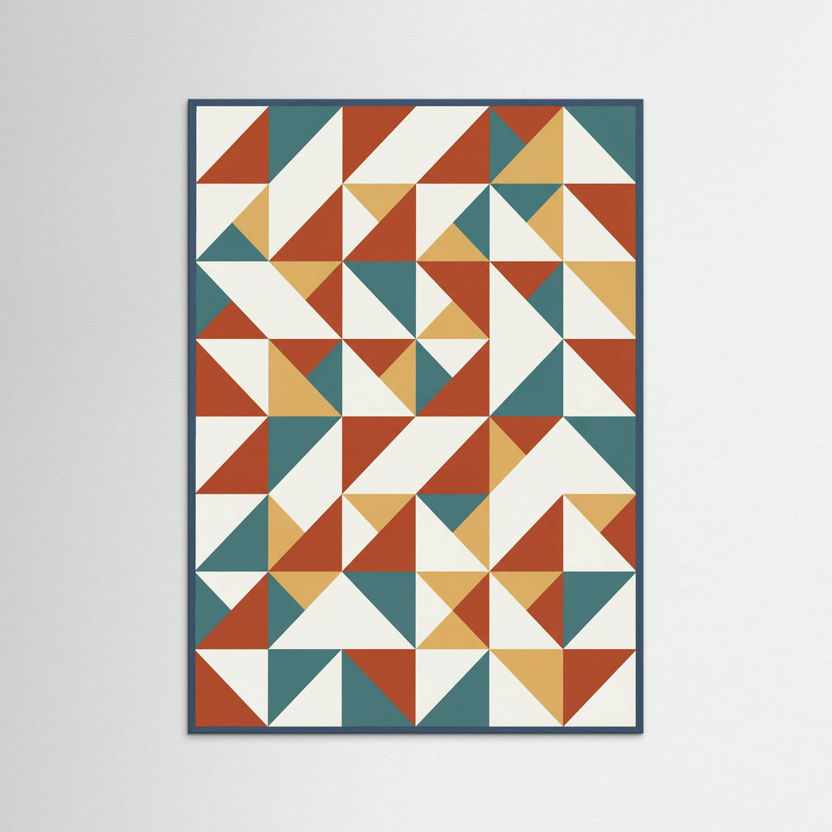 Teal Wood Modular Abstraction