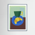 Teal Wood Moka Abstract