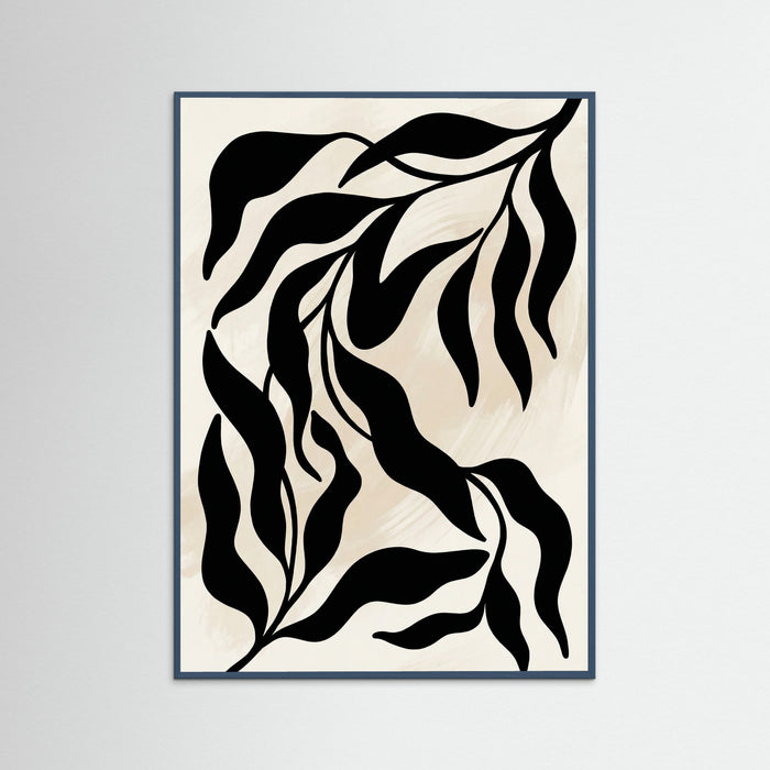 Teal Wood Monochrome Flora