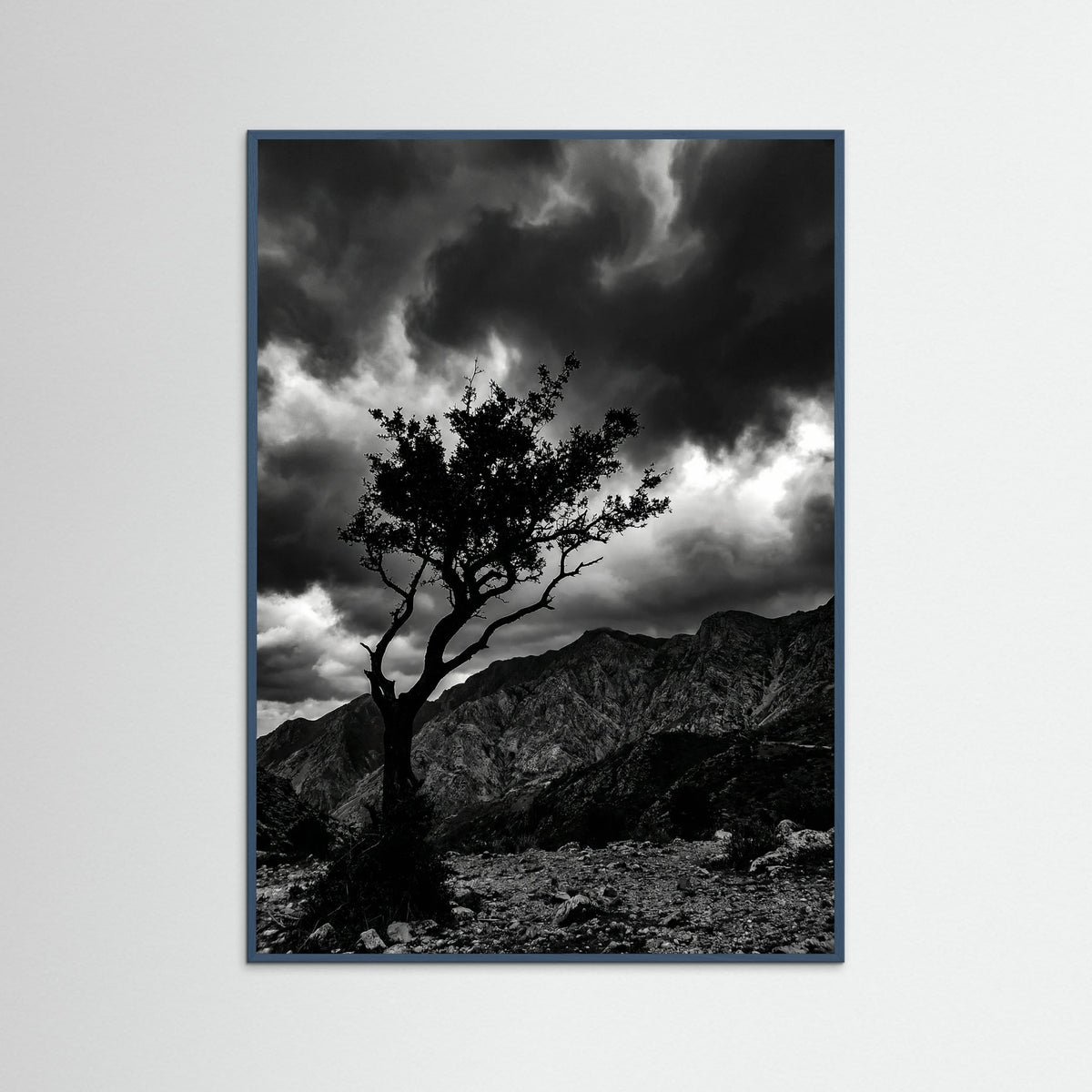 Teal Wood Monochrome Seascape