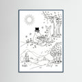 Teal Wood Moomins Bloom