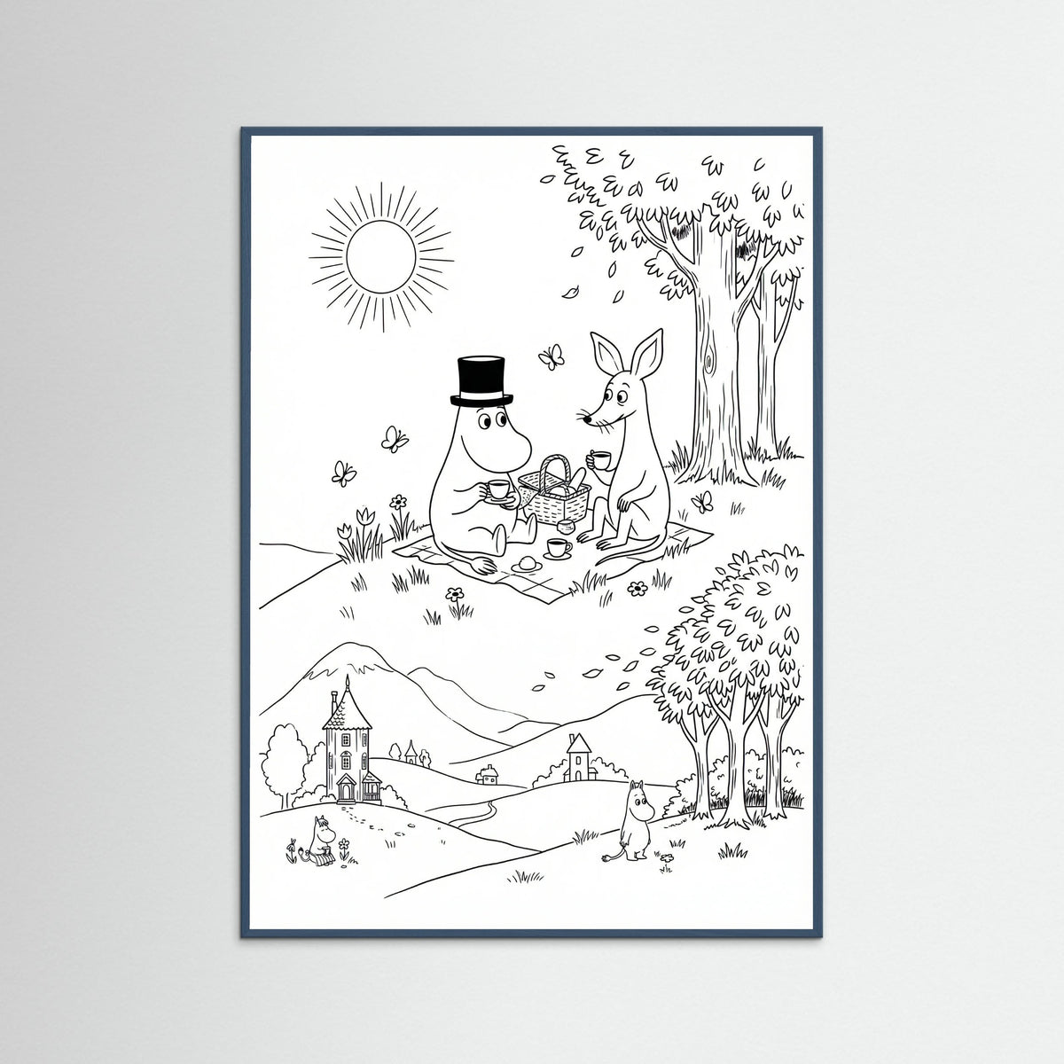 Teal Wood Moomins Bloom