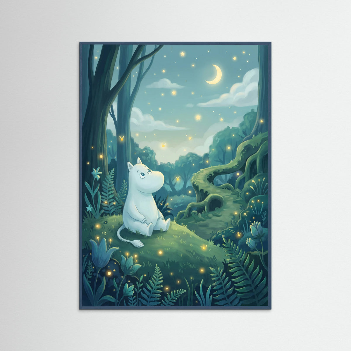 Teal Wood Moonlit Forest Camp