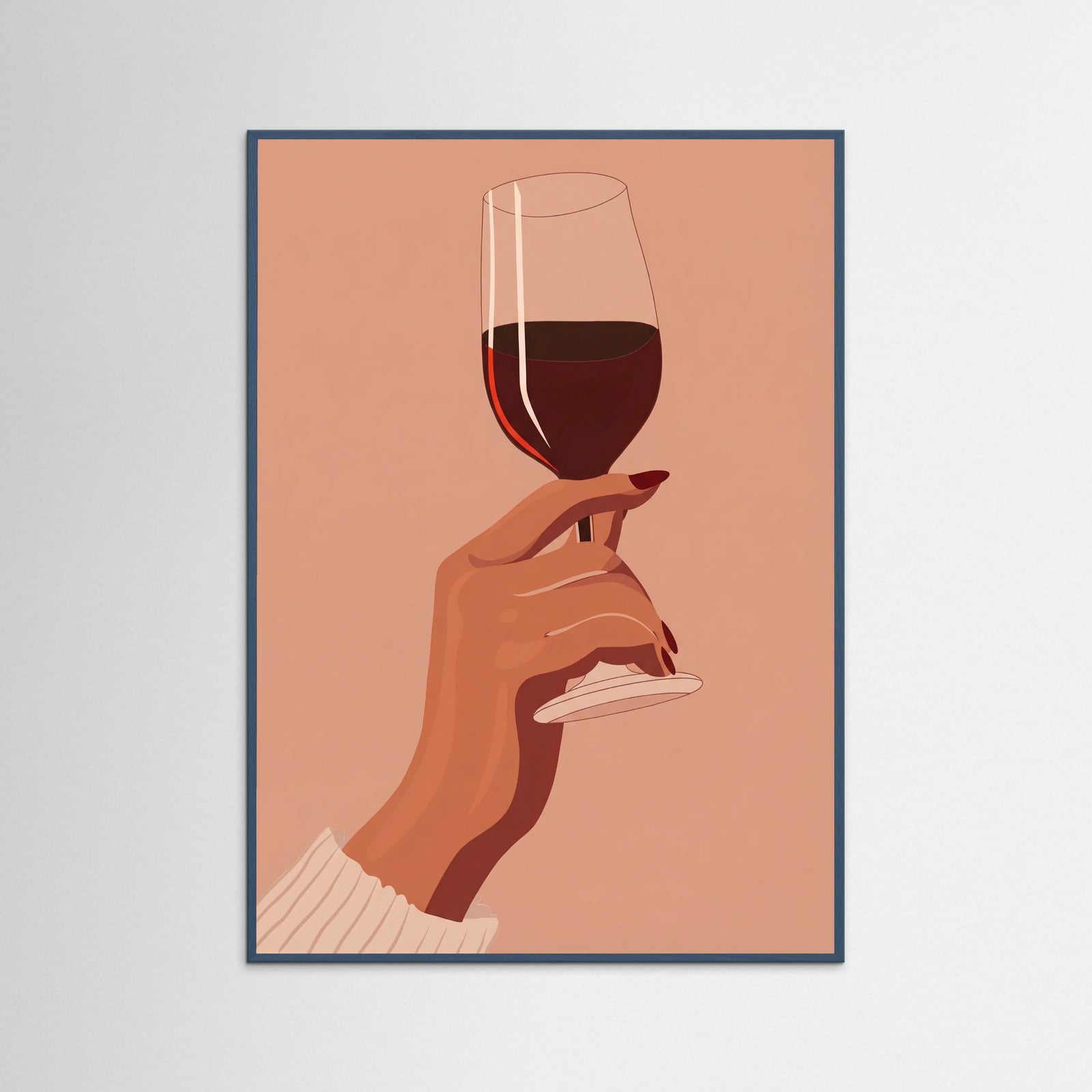 Teal Wood More Wine Please