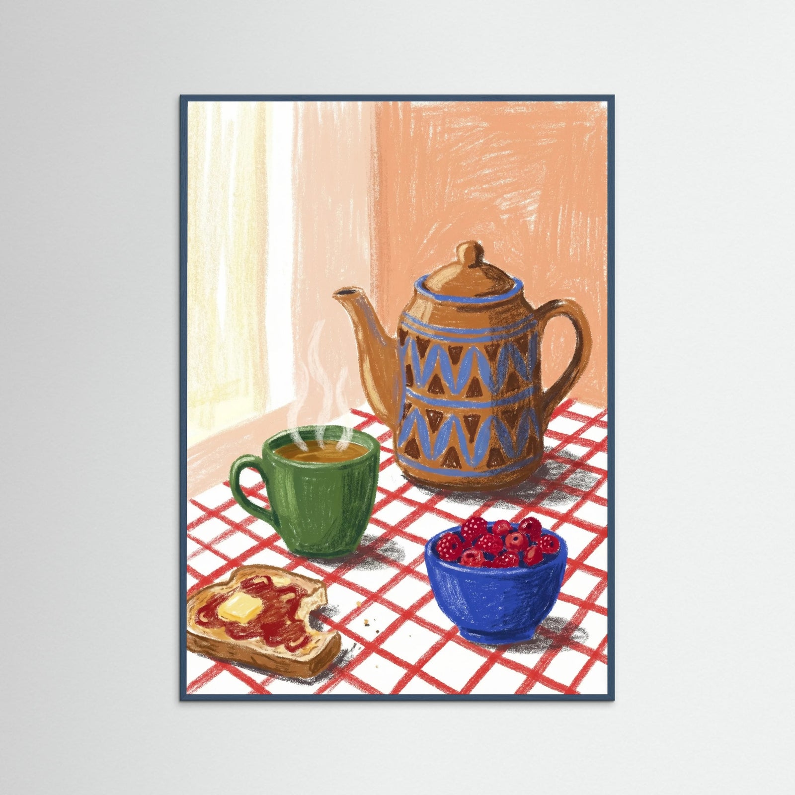 Teal Wood Morning Still Life
