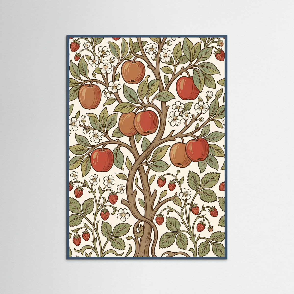 Teal Wood Morris Botanical Tapestry