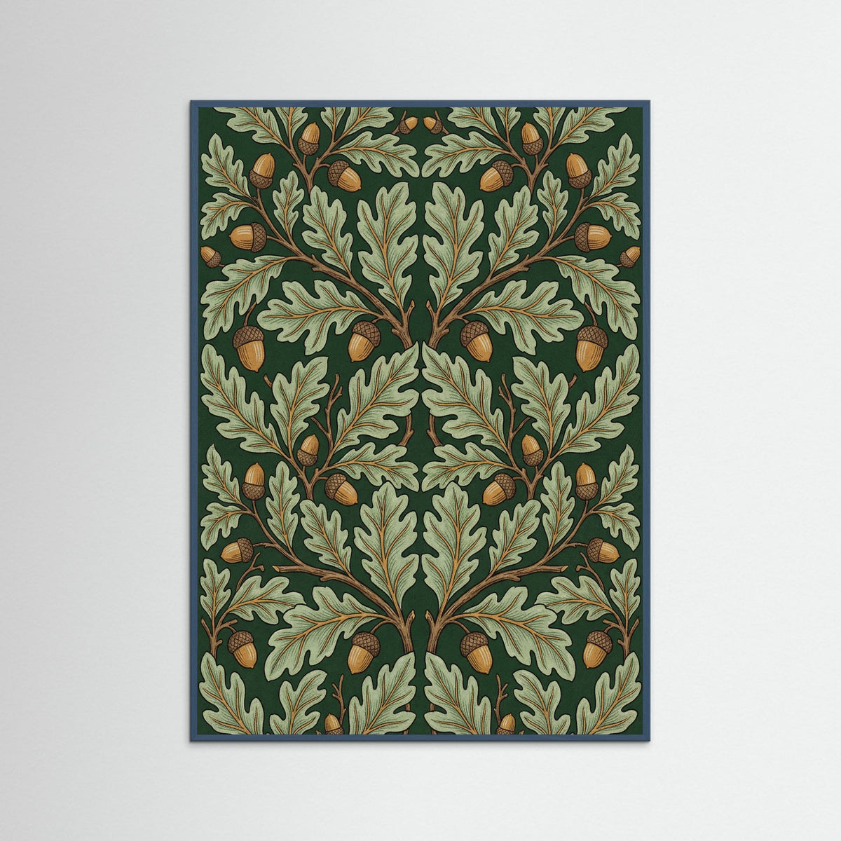 Teal Wood Morris Tulip Motif