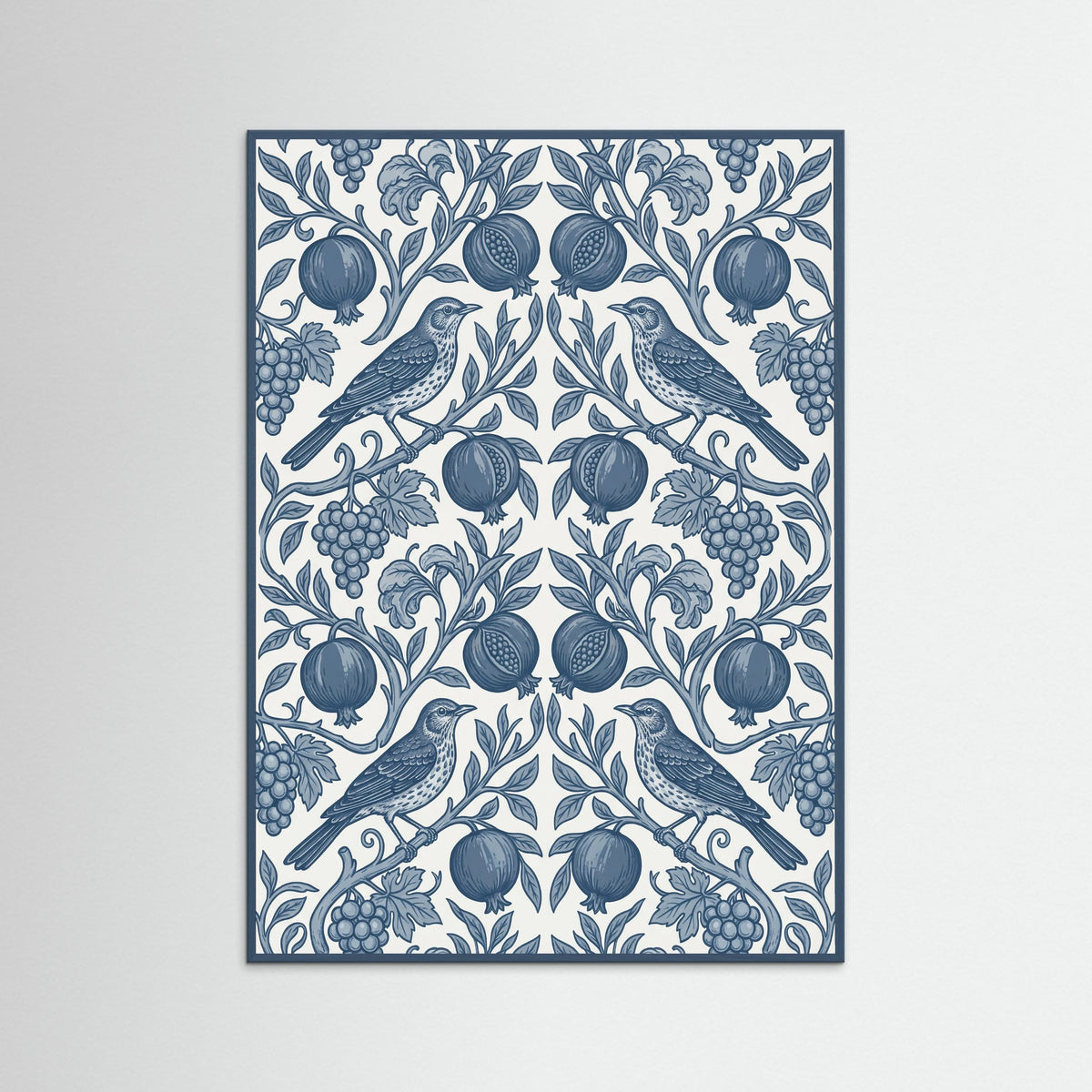 Teal Wood Morrisian Bloom Blue