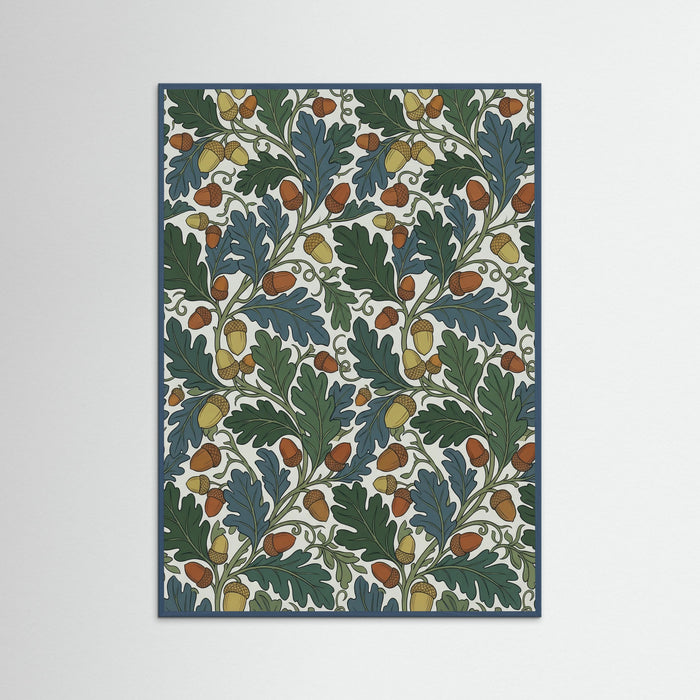 Teal Wood Morrisian Bloom Blue