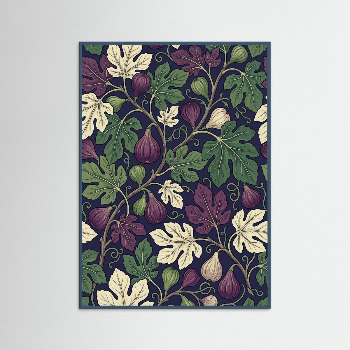 Teal Wood Morrisian Poppies